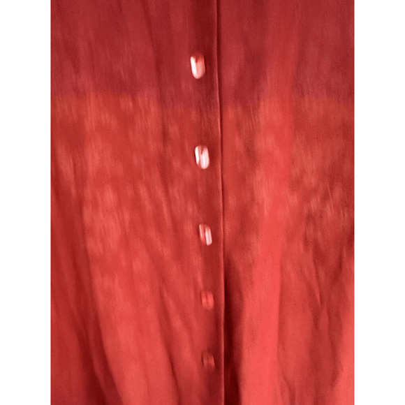 Armand Ventilo Red Silk Floral Underlay button up Woman’s EU 42 US 10 GUC - Picture 5 of 16